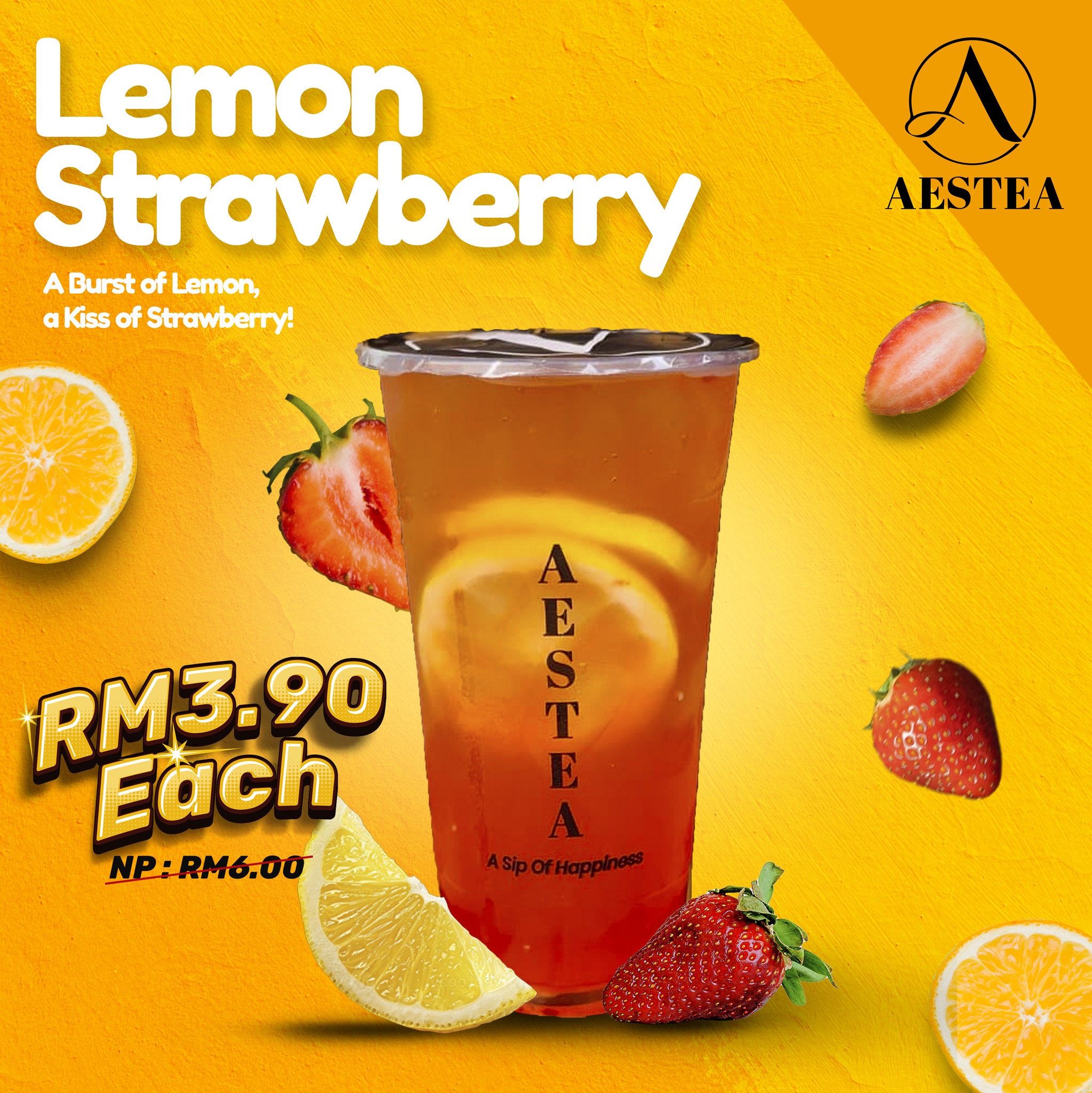 Aestea Malaysia - 🍋🍓 STRAWBERRY LEMON RM3.90?! Air sejuk... | Facebook