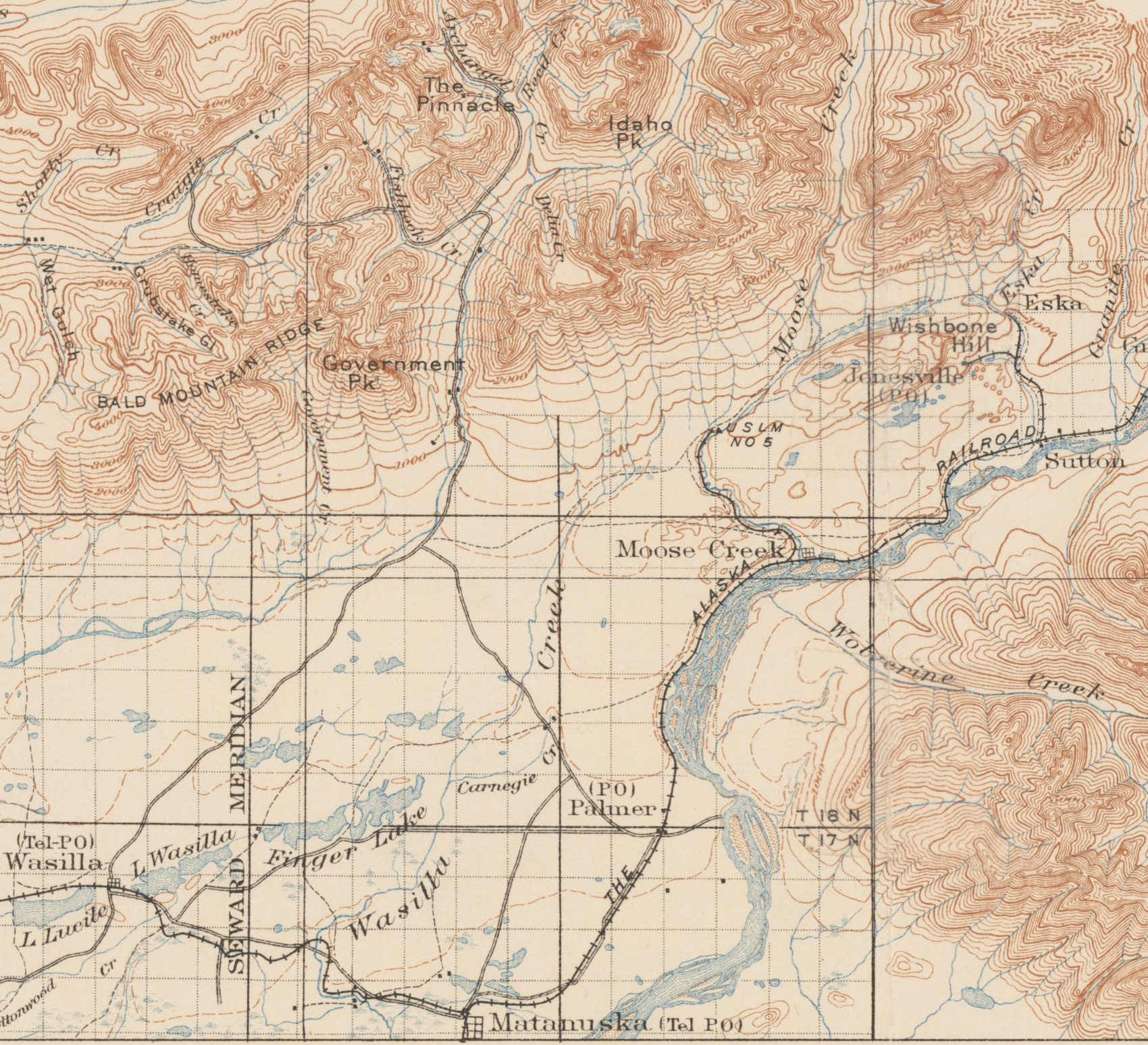 Palmer - This 1924 map clearly shows the original route of Palmer ...