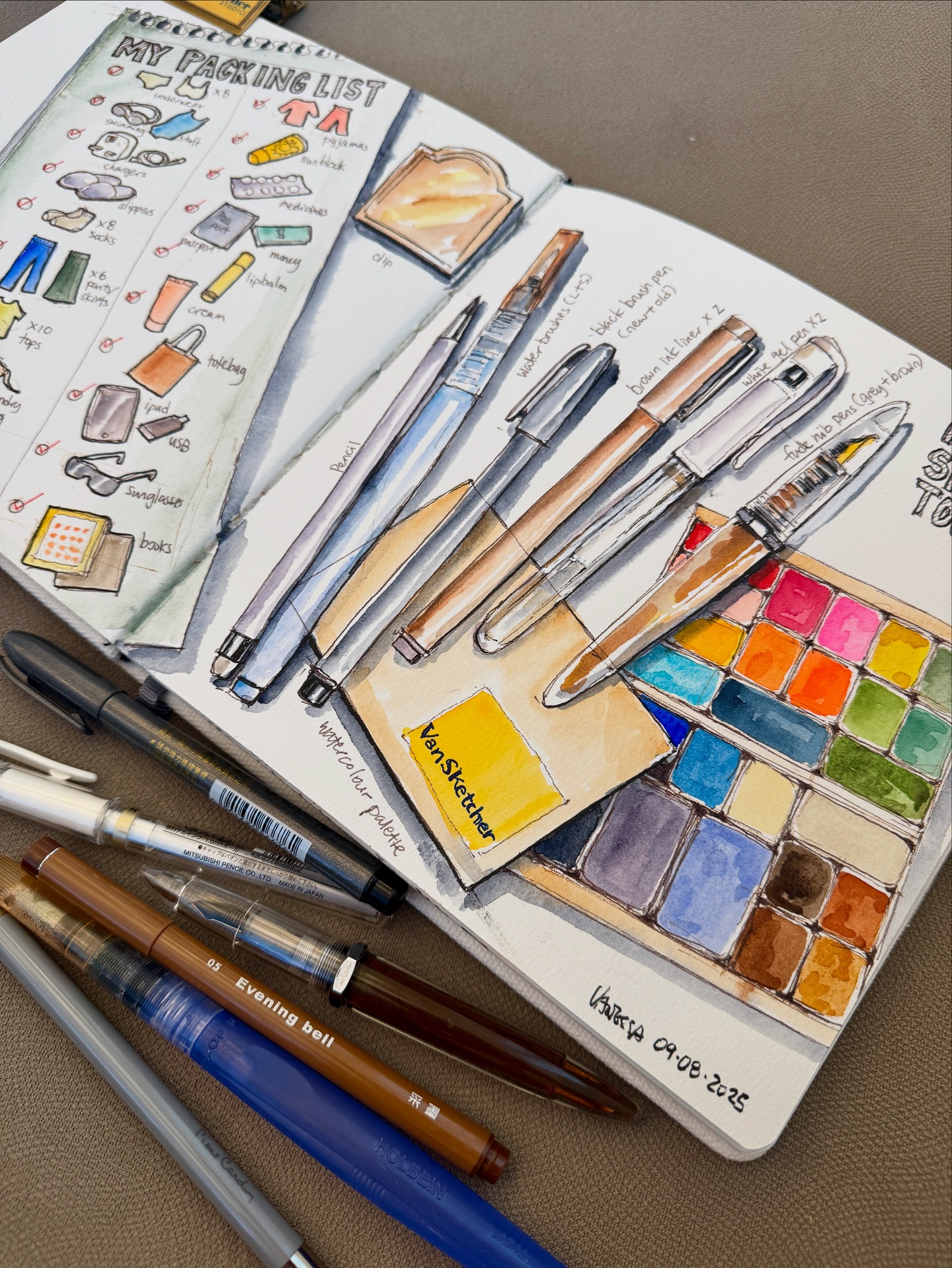 Van Sketcher - My packing checklist and sketching tools... | Facebook