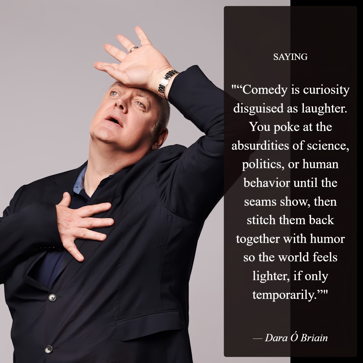 The Michael - Dara Ó Briain (b. 1972) is an Irish comedian, presenter ...