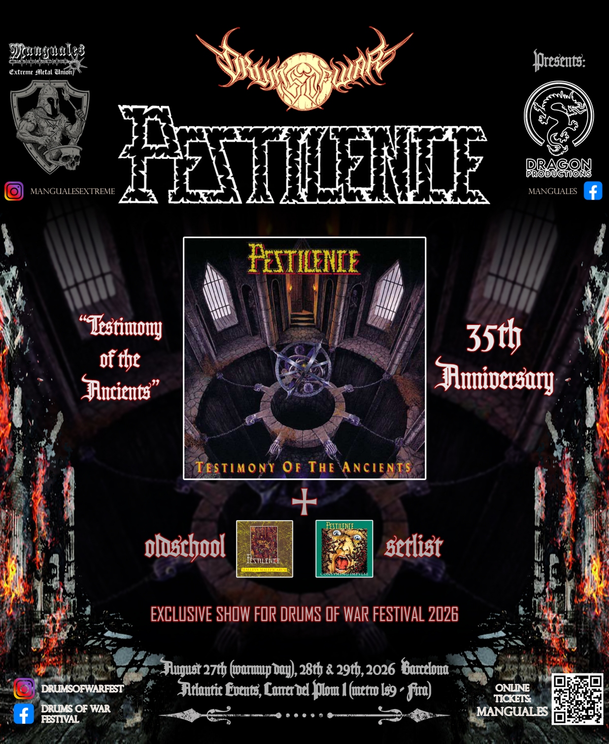 Death Metal heroes Pestilence (official) return to Spain, to 