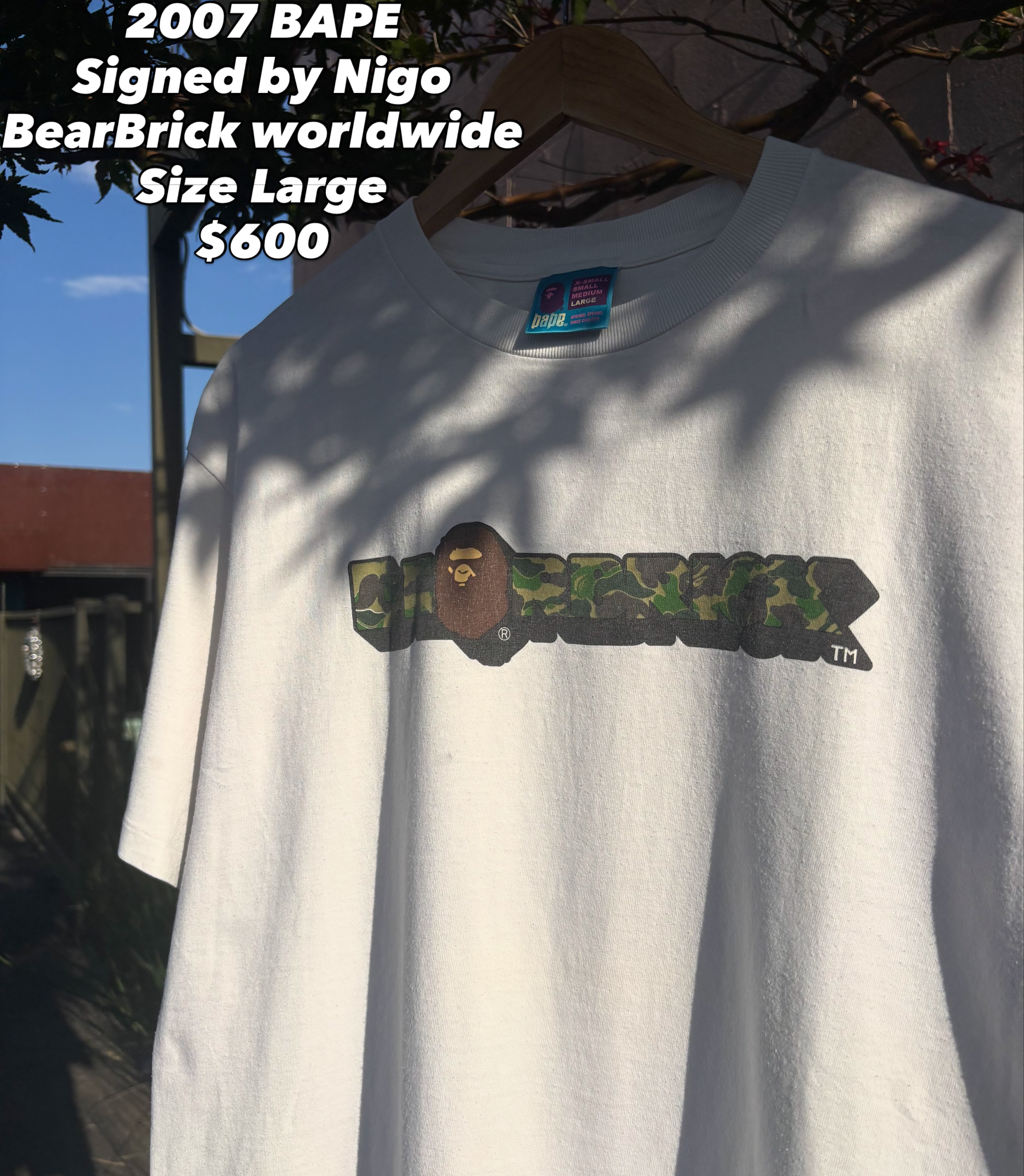 Vintage 2007 signed bape tee available in store now!