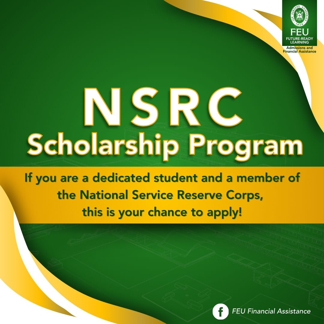 You may now apply for the NSRC... - FEU Financial Assistance | Facebook
