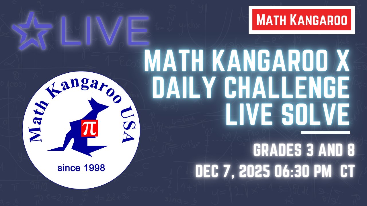 Missed the live problem-solving with... - Math Kangaroo USA | Facebook