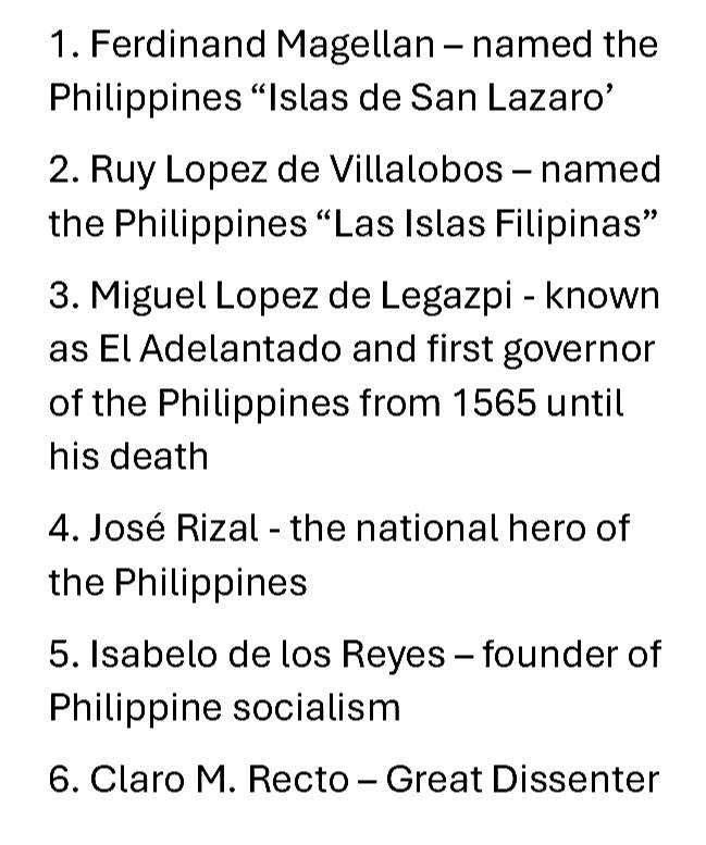 Philippine History - Very Important Names to Remember... - Franklin ...
