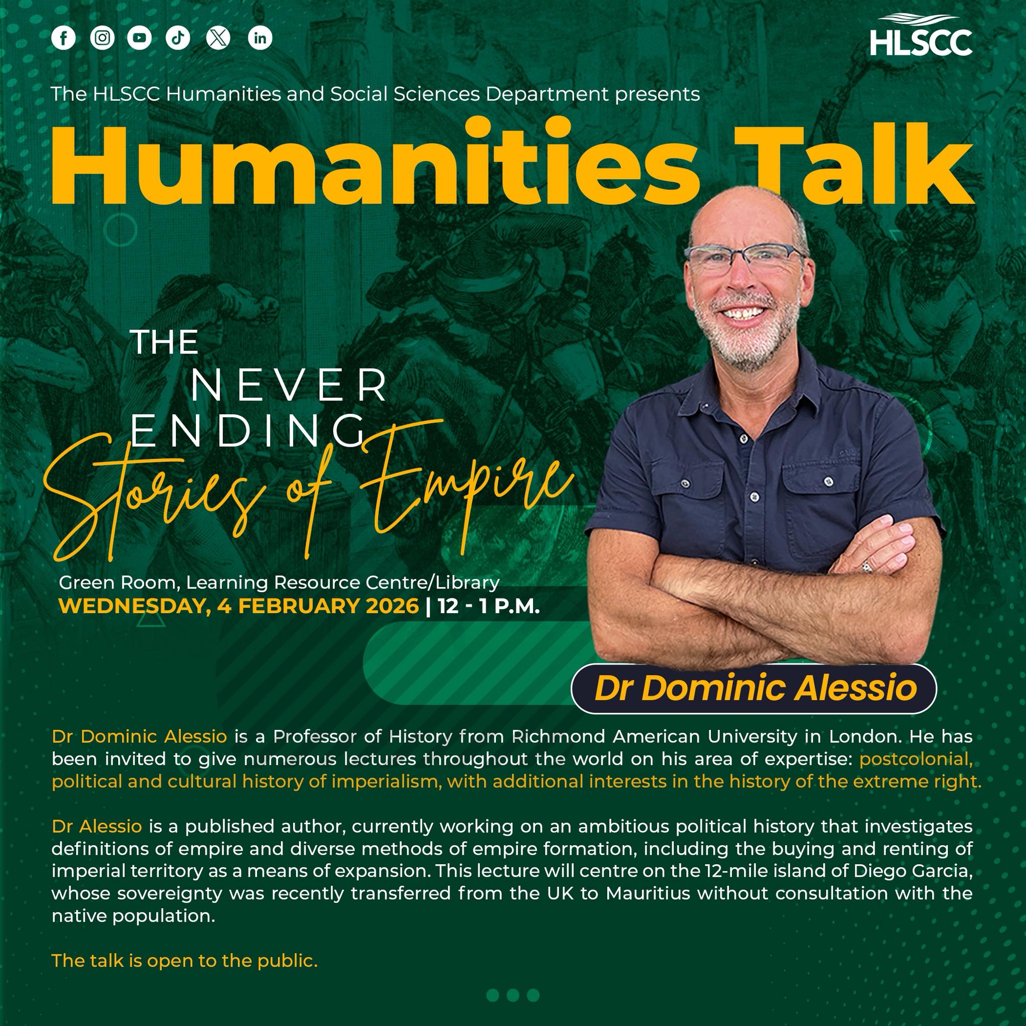 H. Lavity - 📚 Join Us for the Return of the Humanities Talk Series ...