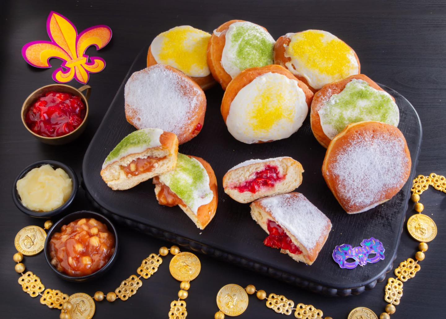 Today is Mardi Gras! ⚜️ Celebrate with O&H Danish Bakery paczki
