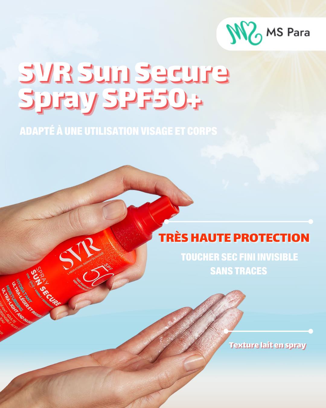 Ms - ☀️ SVR Sun Secure Spray SPF50+ — حماية très haute pour وجهك وجسمك ...
