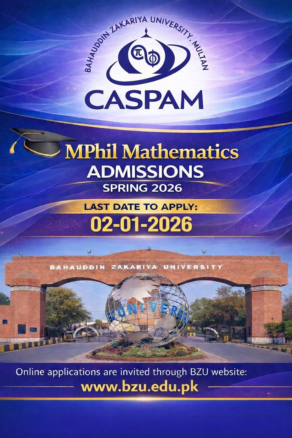 Centre for Advanced Studies in Pure and Applied Mathematics - Caspam ...