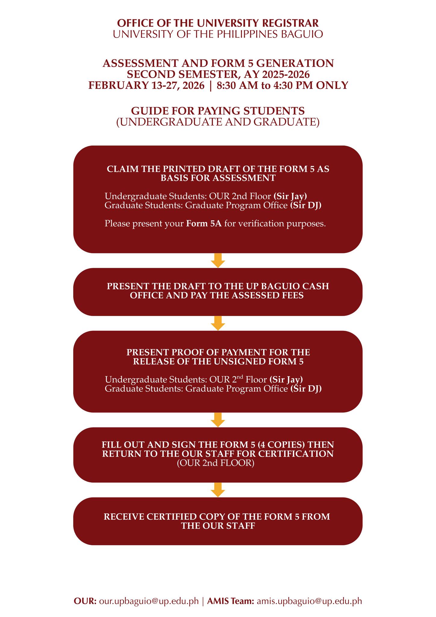 University - UP Baguio Office of the Registrar will be generating Form ...