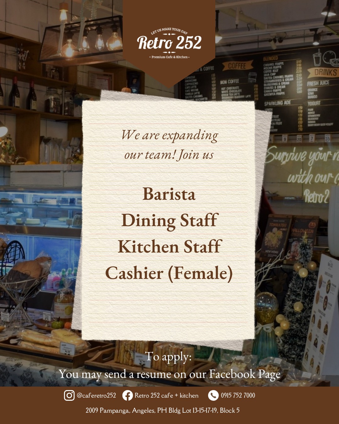 WE ARE HIRING: Retro 252 is... - Retro 252 cafe + kitchen | Facebook
