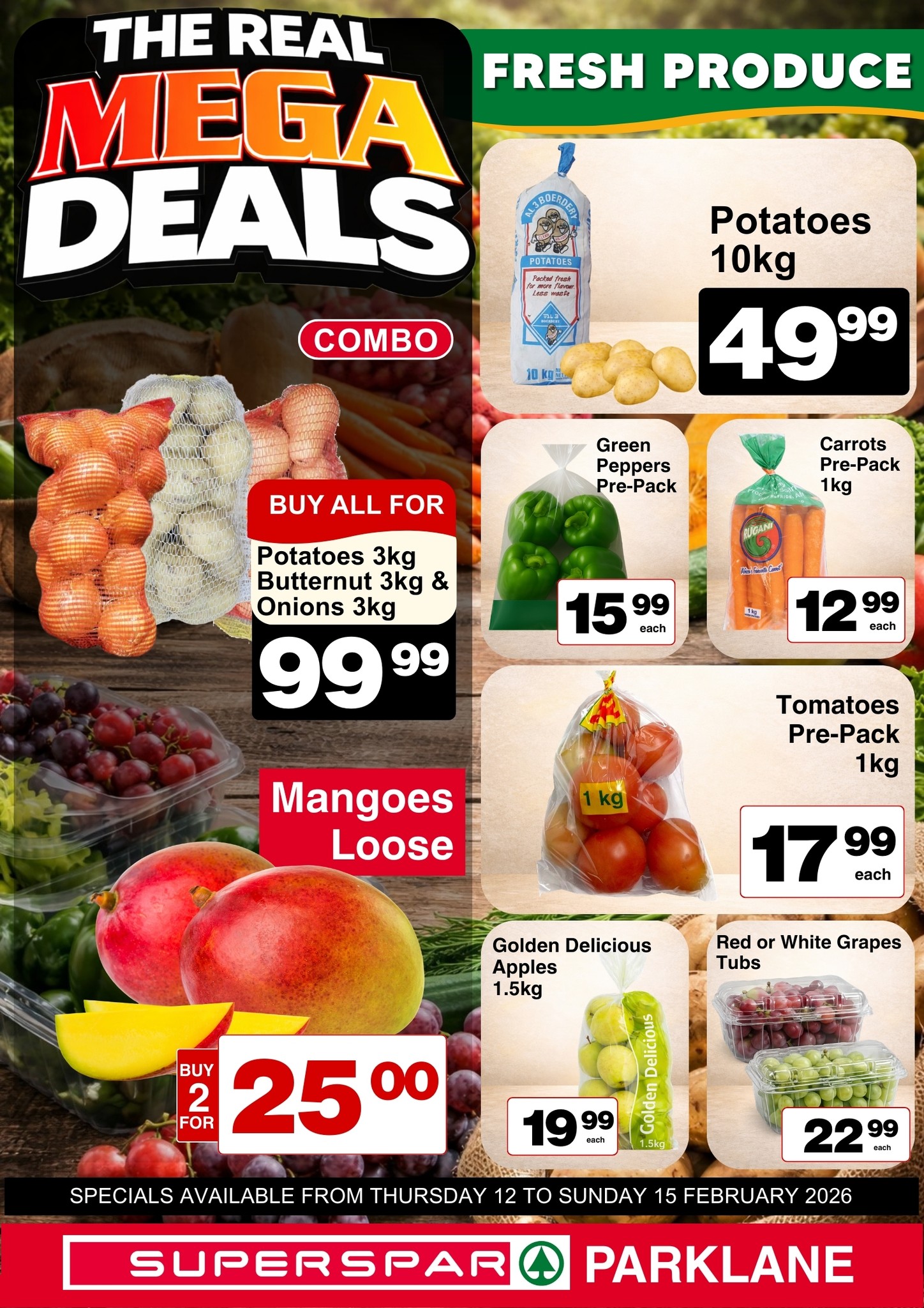 Parklane - 🥔🍅 FRESH PRODUCE SPECIALS at SUPERSPAR PARKLANE! 🍇🥭 Don’t ...