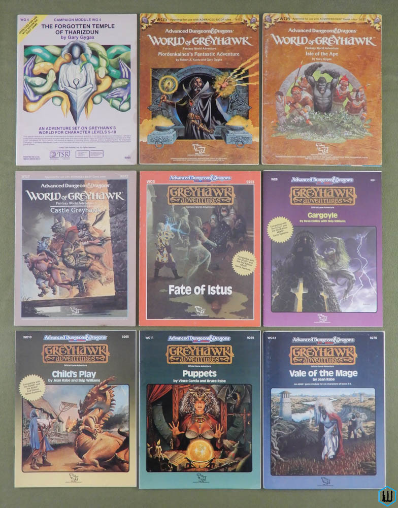 Wayne's - The long running Greyhawk WG module series, WG4 through WG12 ...