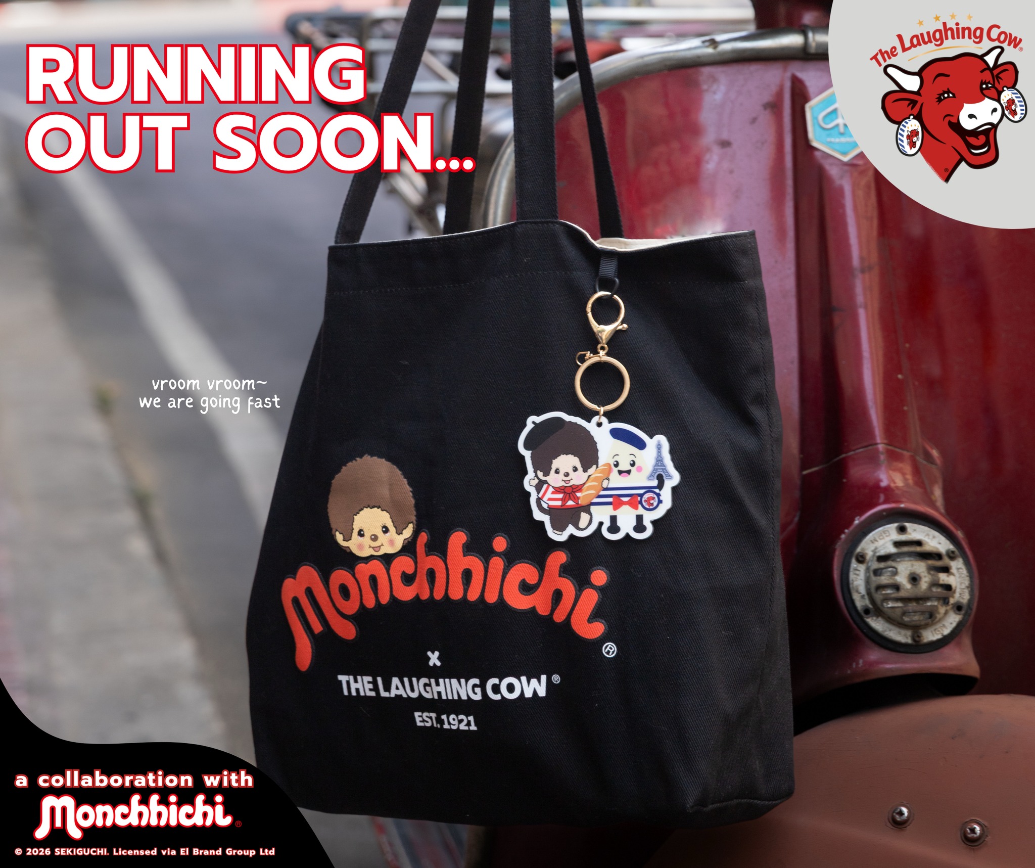 とも【海外限定】モンチッチlaughing cow トートバッグ2点セット The Laughing - Something adorable is coming your way 👀❤️ The