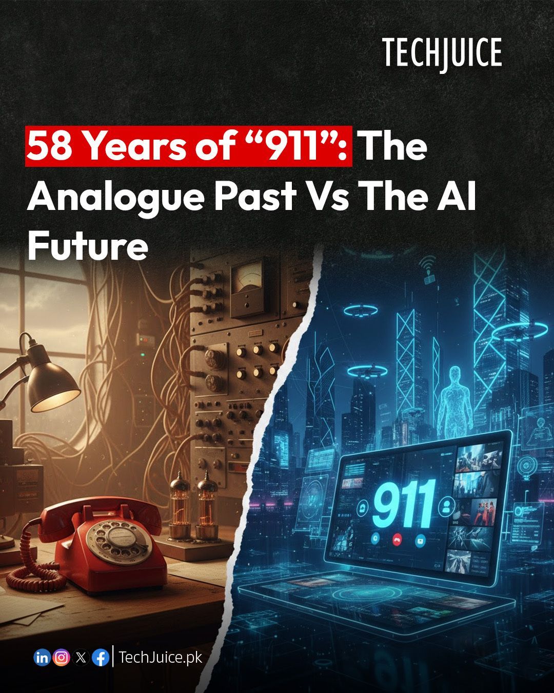 TechJuice - 58 years of 911 the analogue past vs the AI future. From ...