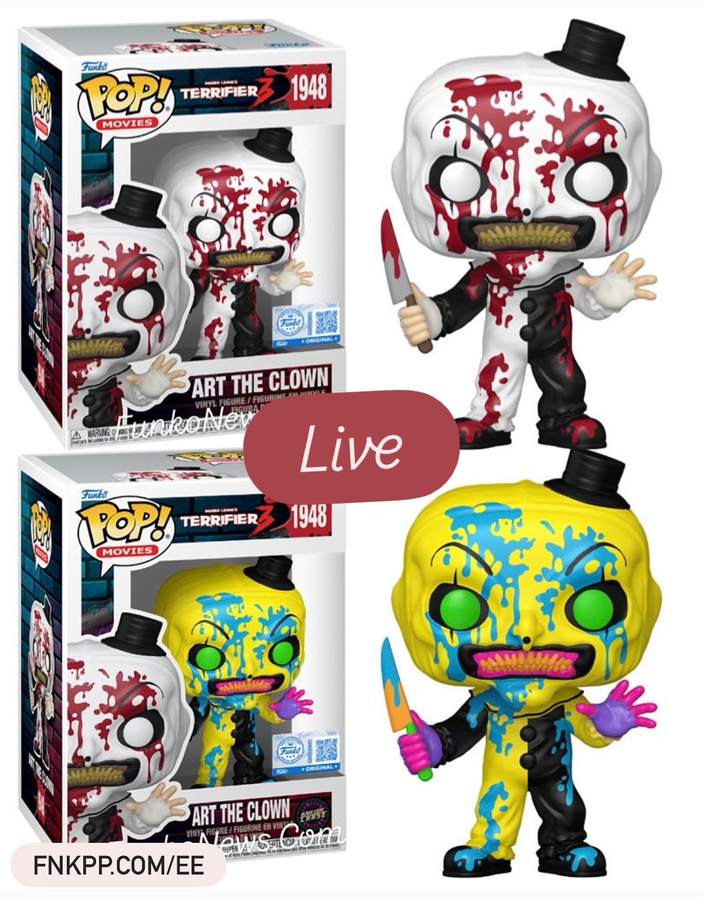 Restock! Funko Shop exclusive Art the Clown w/ Glasses and Chase