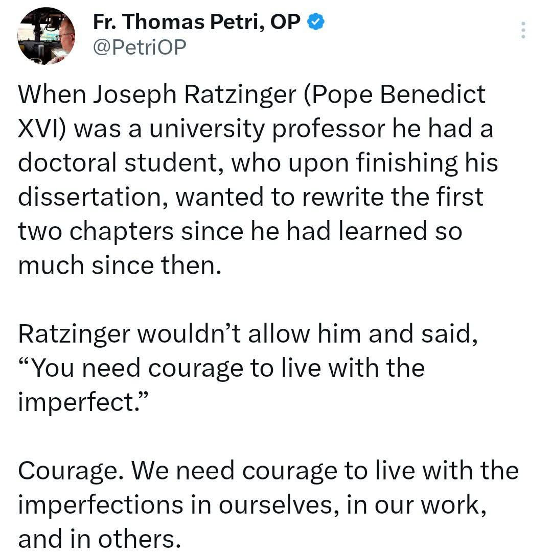 Catholic - Courage to live with the imperfections in ourselves, our ...
