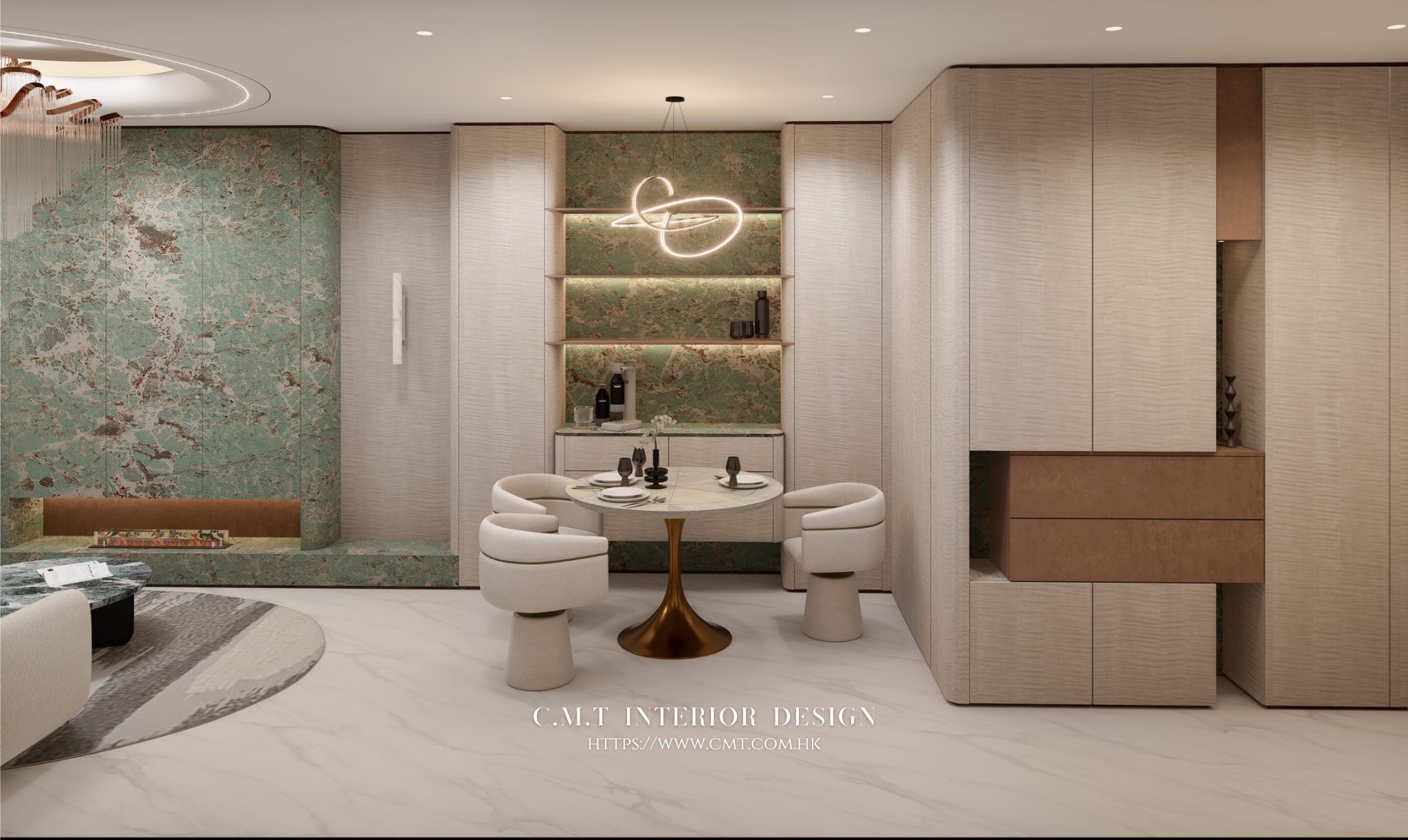 C.M.T Interior Design - 城市花園 City Garden 【 壓軸登場．圓角工藝 🟤 ⚪️ 】 . Interior ...