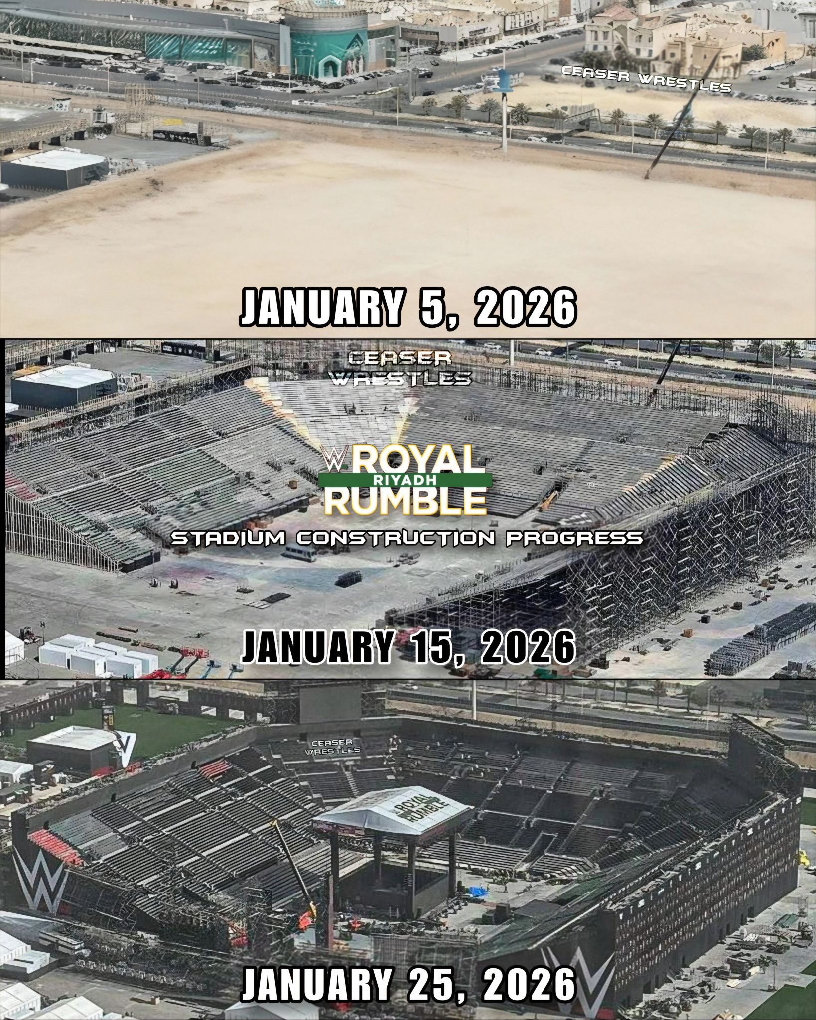 WWE Royal Rumble 2026 (Riyadh) stage... - WWE - WrestlingNews | Facebook