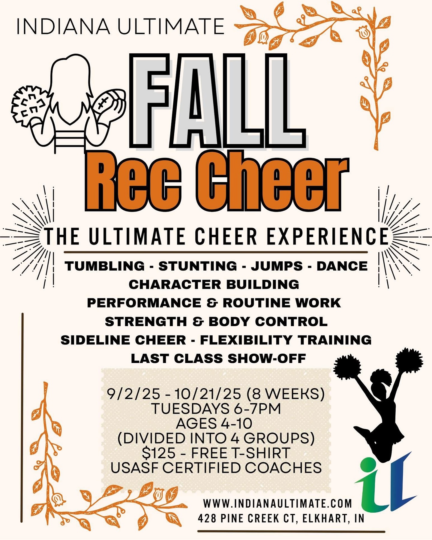 Our next session of REC CHEER will... - Indiana Ultimate | Facebook