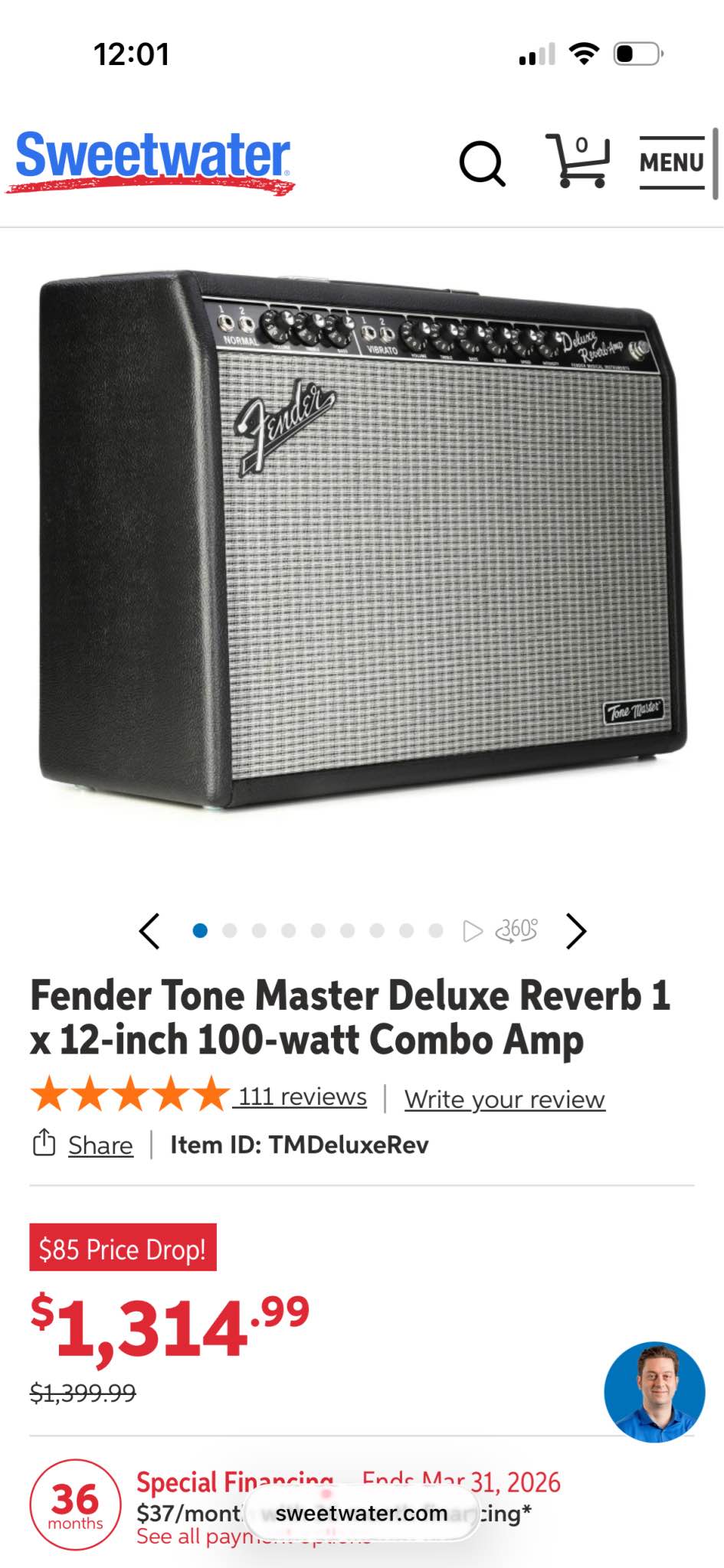 Fender Deluxe Reverb Tonemaster - Guitar Amplifiers - Iowa City, Iowa ...
