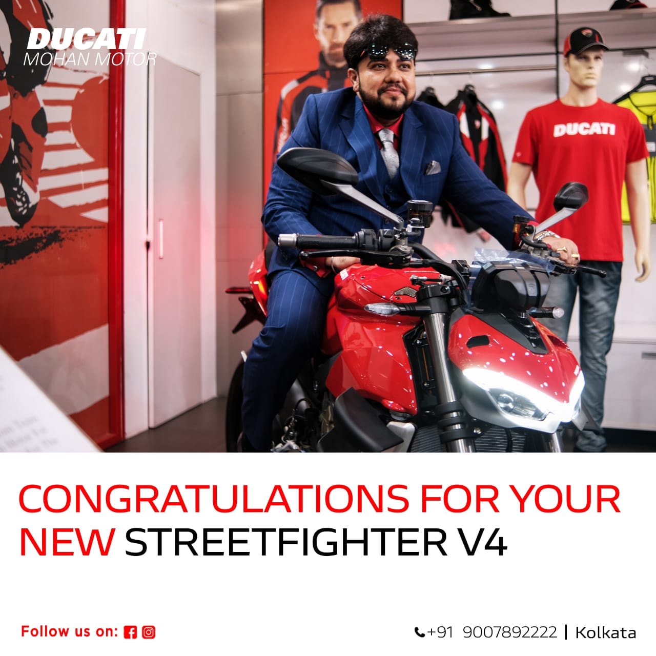 Congratulations to Mr. Raja... - Ducati-Mohan Motor Kolkata
