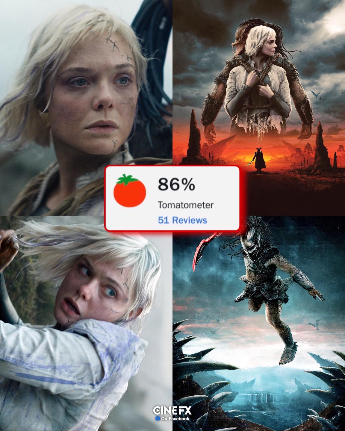 Cine FX - ¡PREDATOR BADLANDS DEBUTA CON UN 86% EN ROTTEN... | Facebook