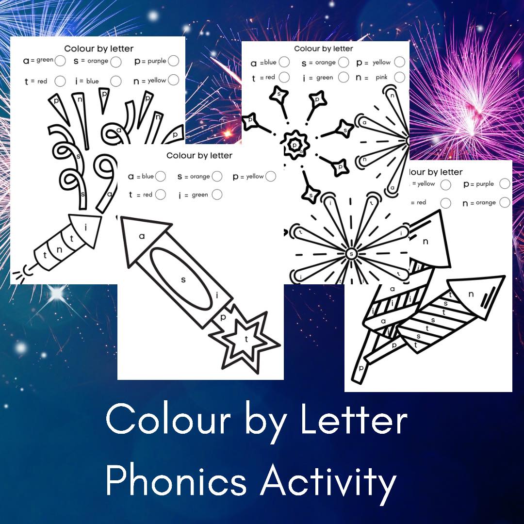 Reading Steps - 🎆Phonics🎆 These colour by letter firework... | Facebook