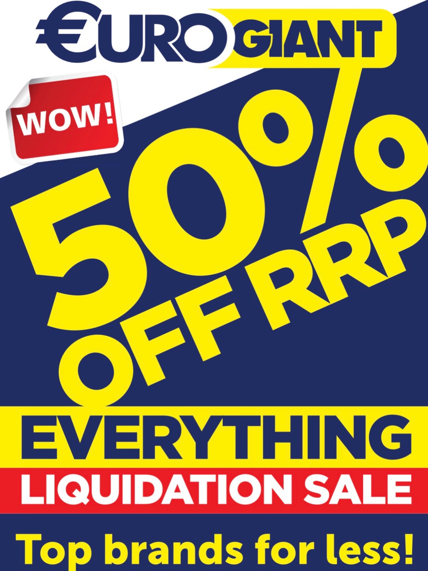 EuroGiant - From 9am Tuesday 17th all stock reduced by 50%... | Facebook