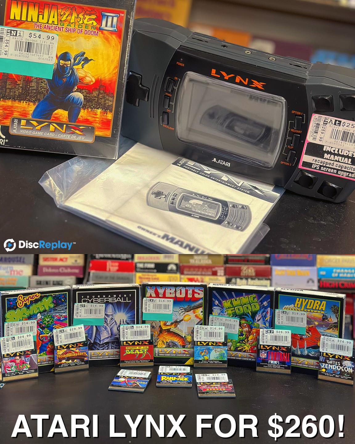 FOR SALE || ATARI LYNX 🎮 The Atari Lynx, debuting in 1989, was a