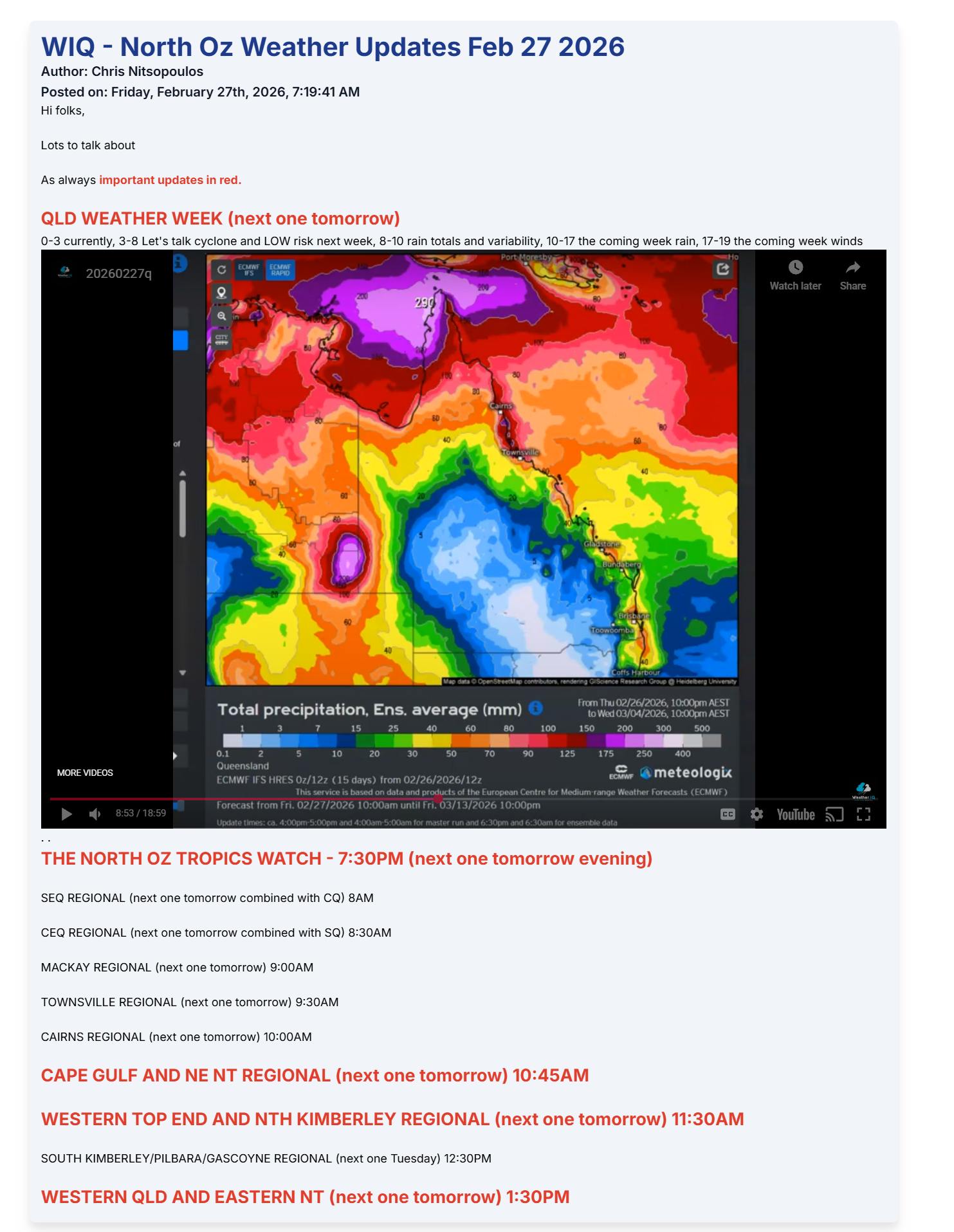 Weather - WIQ Members Today's forecast schedule below. To become a ...