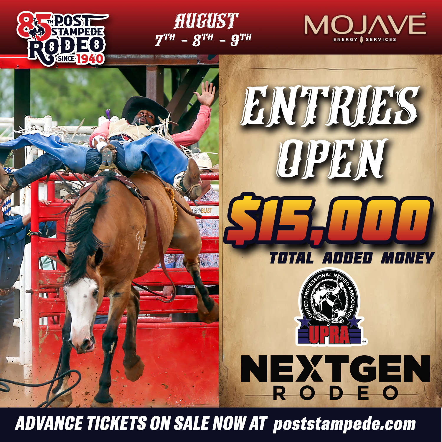 🚨 ENTRIES ARE NOW OPEN! 🚨 The wait... - Post Stampede Rodeo | Facebook