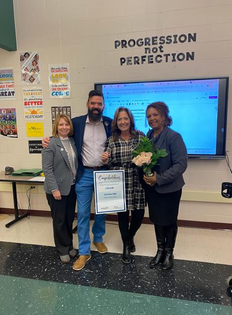 Ms. Connie Hill, MLWGS mathematics chair, recently won the R.E.B. Award ...