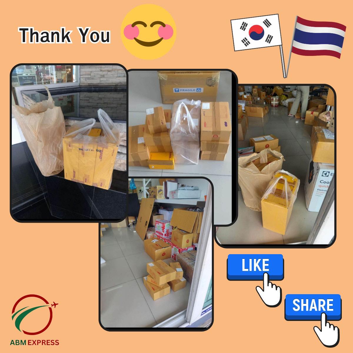 ขอบพระคุณ คุณลูกค้าที่มาใช้บริการ... - ABM Express Thailand | Facebook