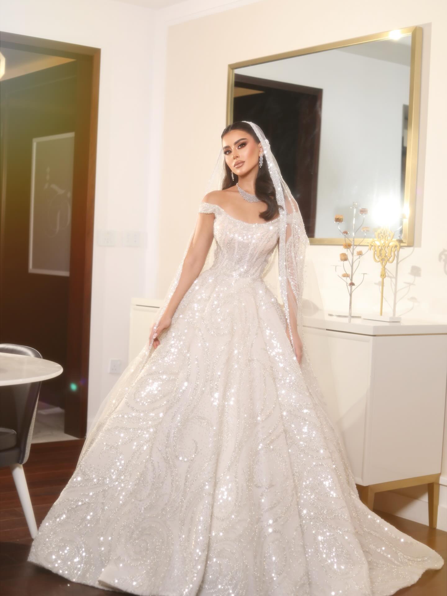 open lace back dress Long Sleeve Ball Gown Wedding Dress Princess Style Wedding 8 US / Off White