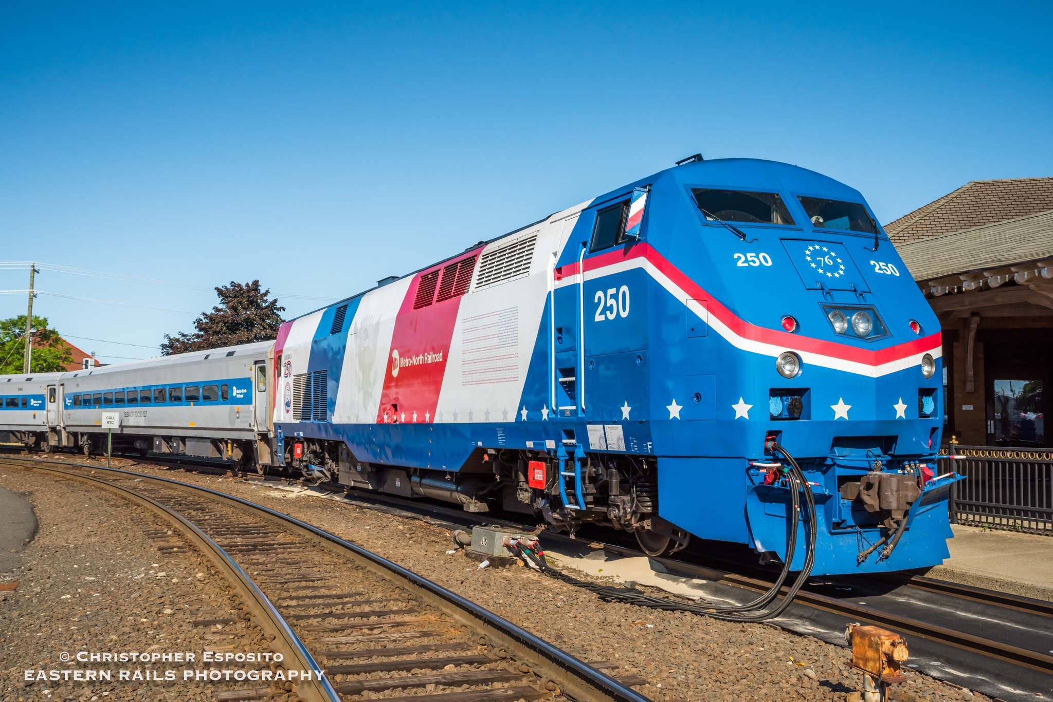 Eastern - ConnDOT owned P32AC-DM 229 sports the retro New Haven