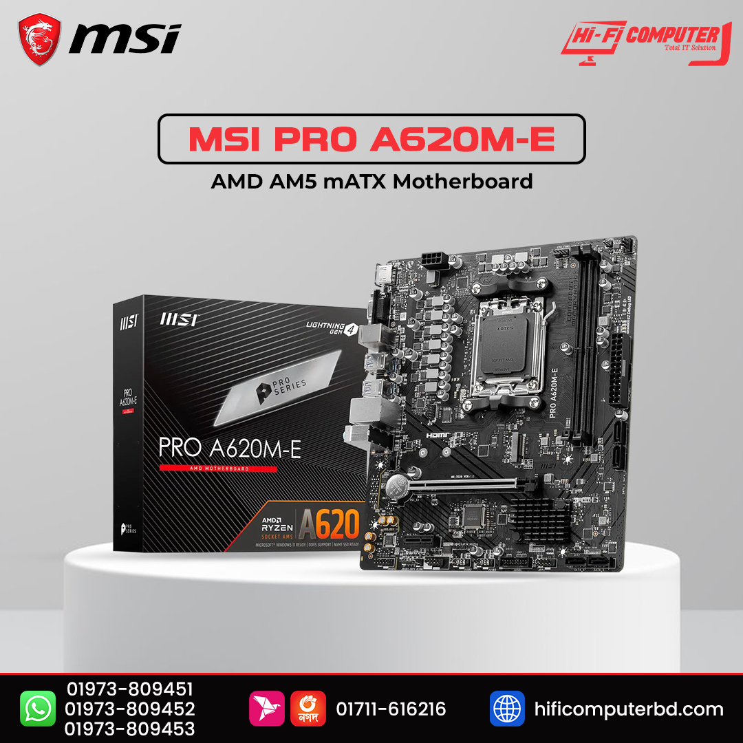 Hi-Fi - Upgrade your PC with the powerful MSI PRO A620M-E – built for ...