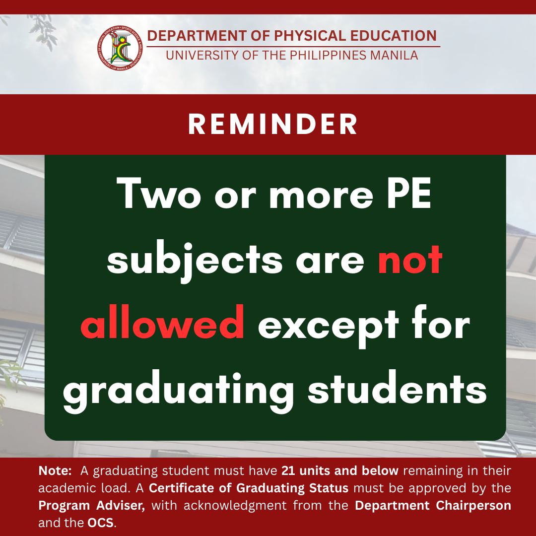 Department of... - Department of Physical Education UP Manila