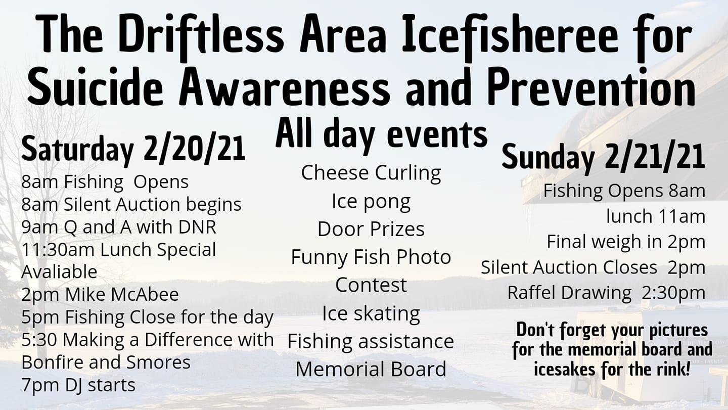 Driftless Area Ice Fisheree for Suicide Awareness and Prevention
