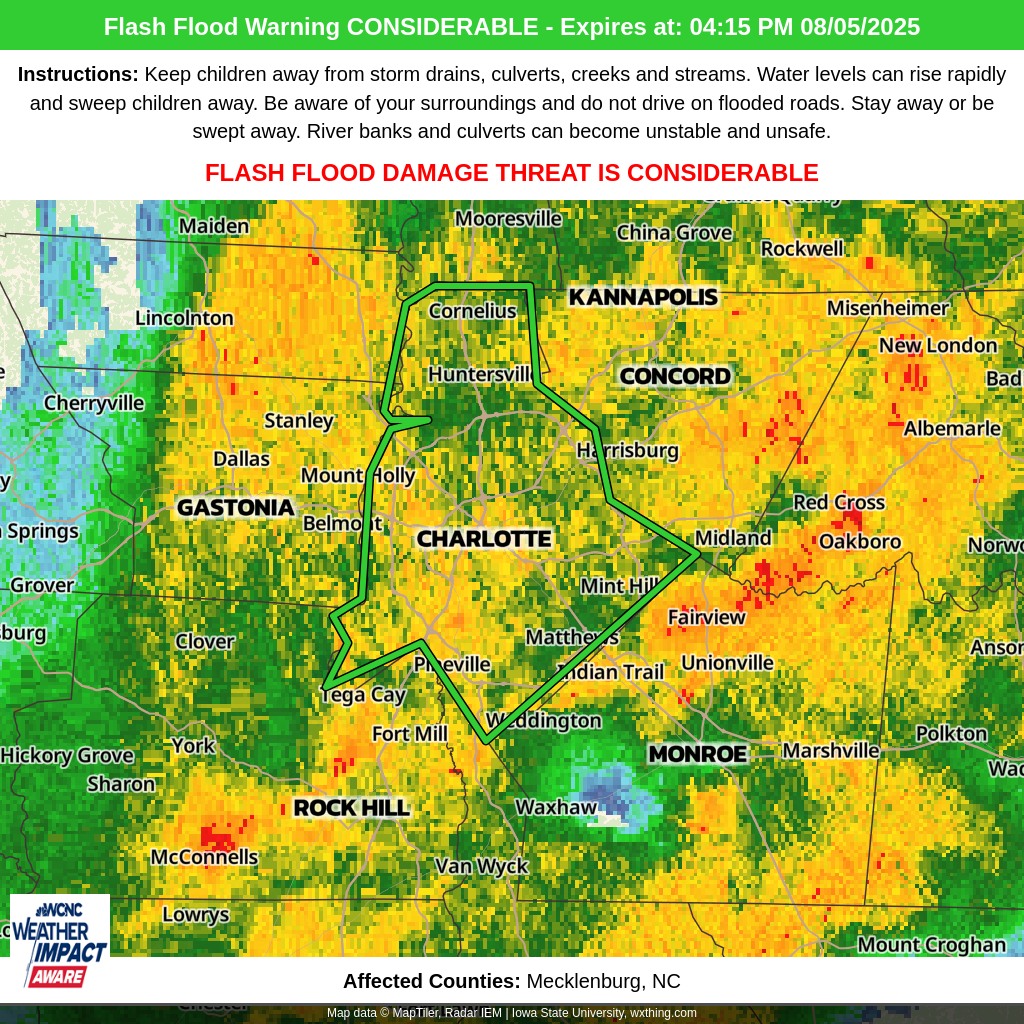 Brad - 10:31 AM 08/05/2025 | Weather Alert: Flash Flood Warning ...