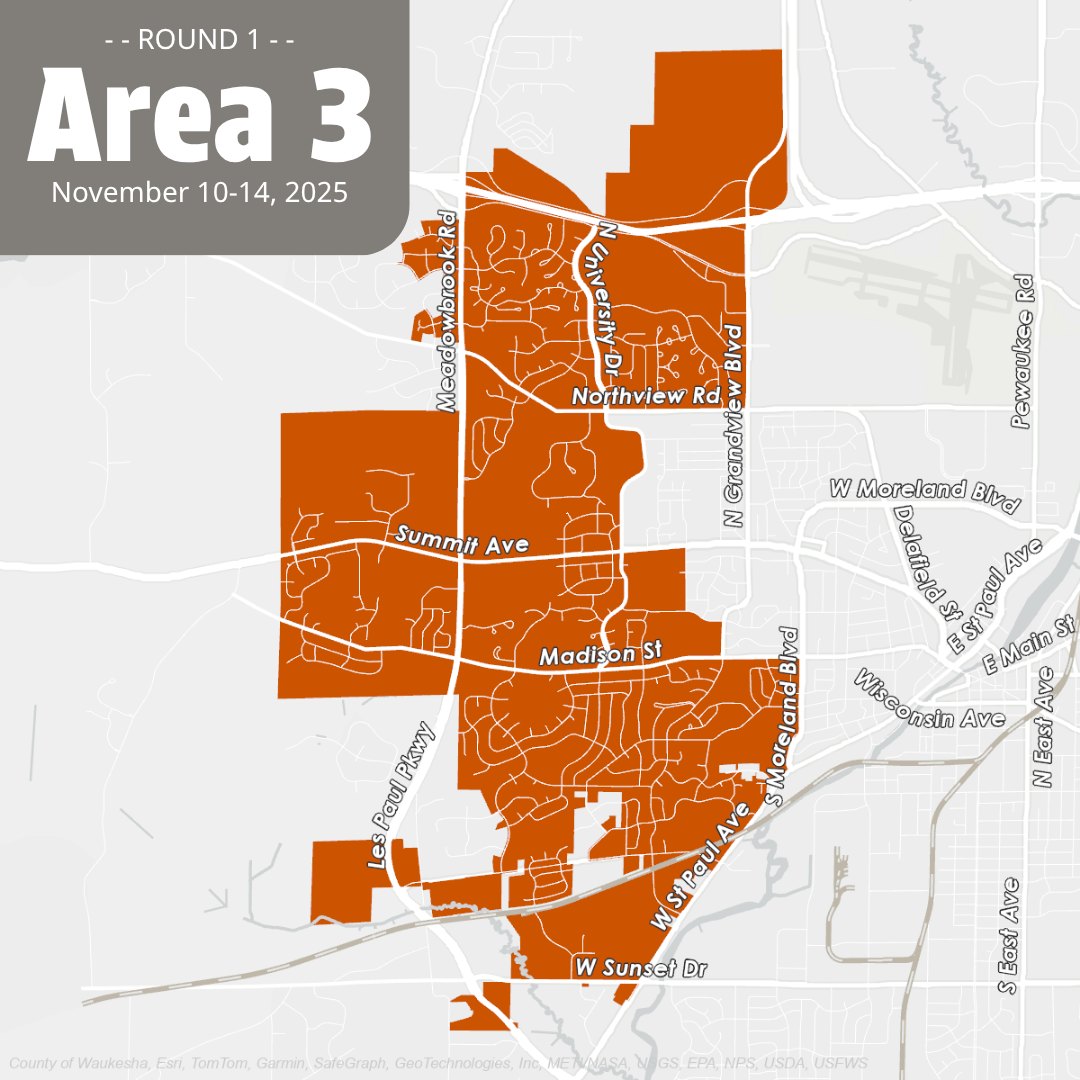 🍂 Leaf Collection Update Areas 1... - The City of Waukesha | Facebook
