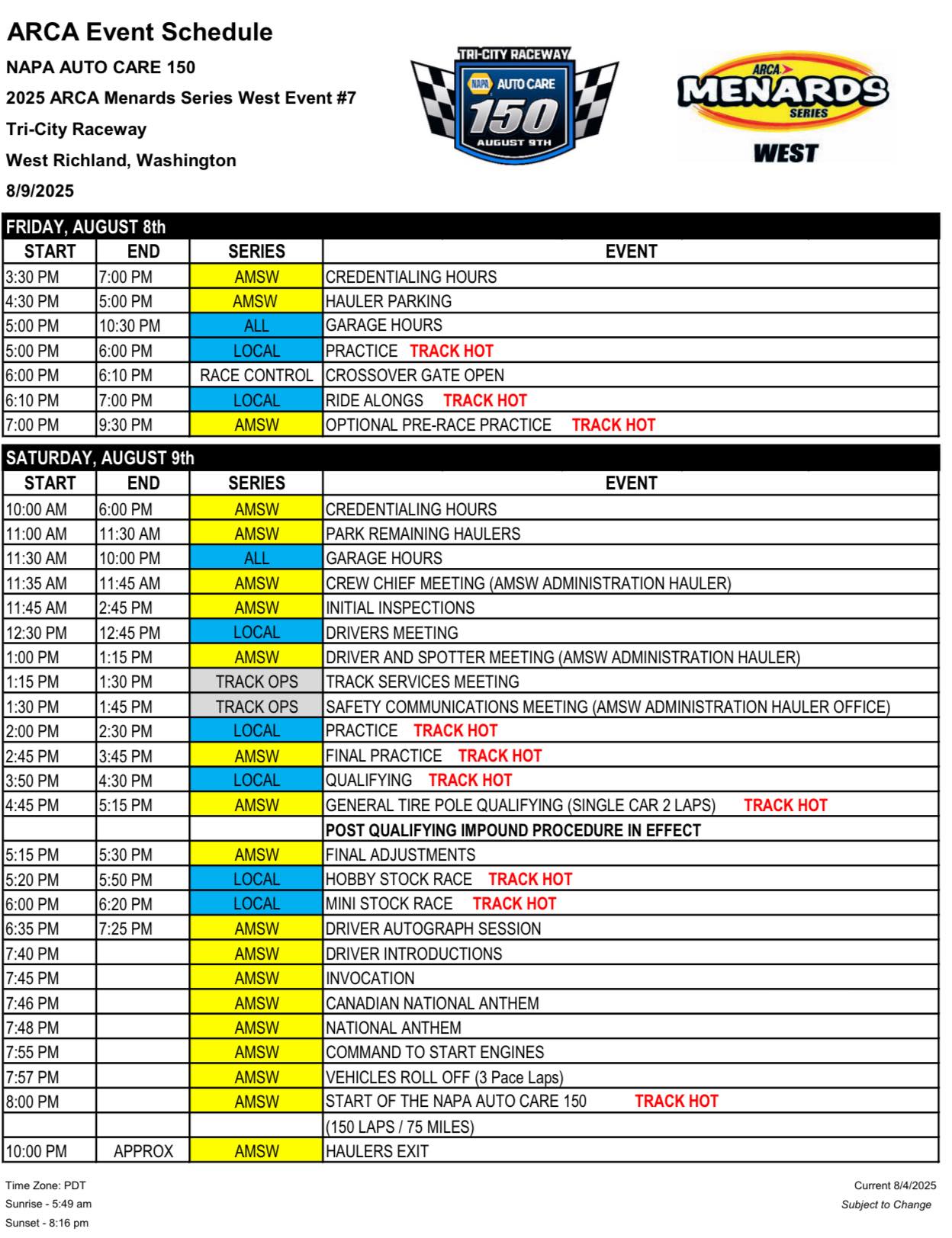 Tri-City - ITS RACE WEEK!!! Drivers & Teams Here is the official ...