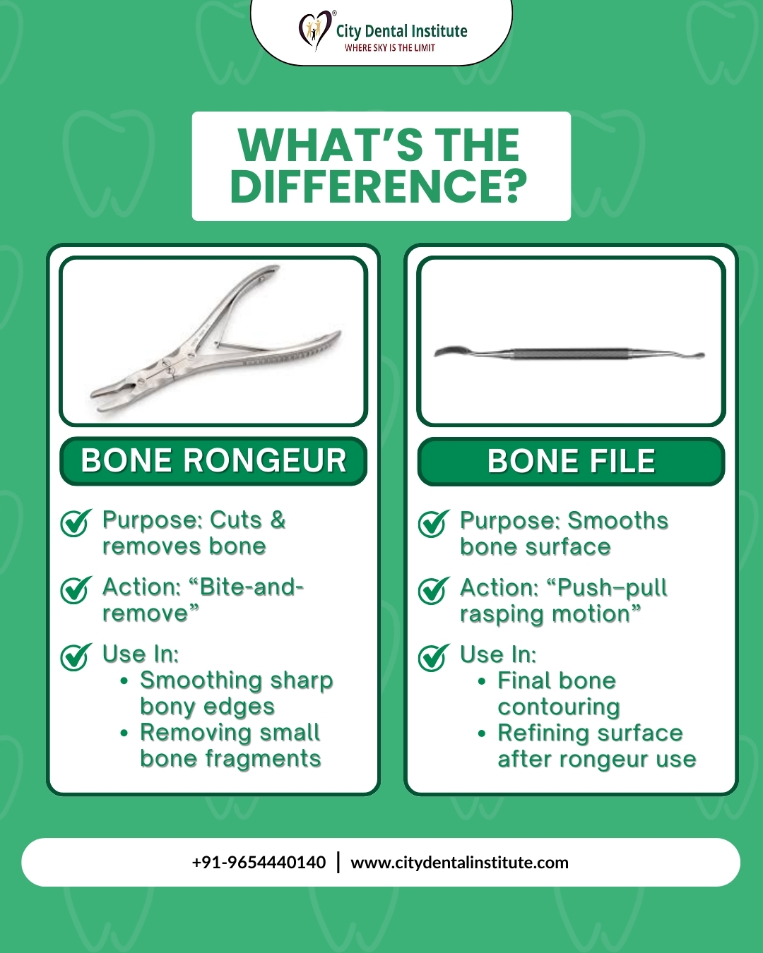 City - 🔍 Bone Rongeur vs Bone File — What’s the REAL difference? If you ...