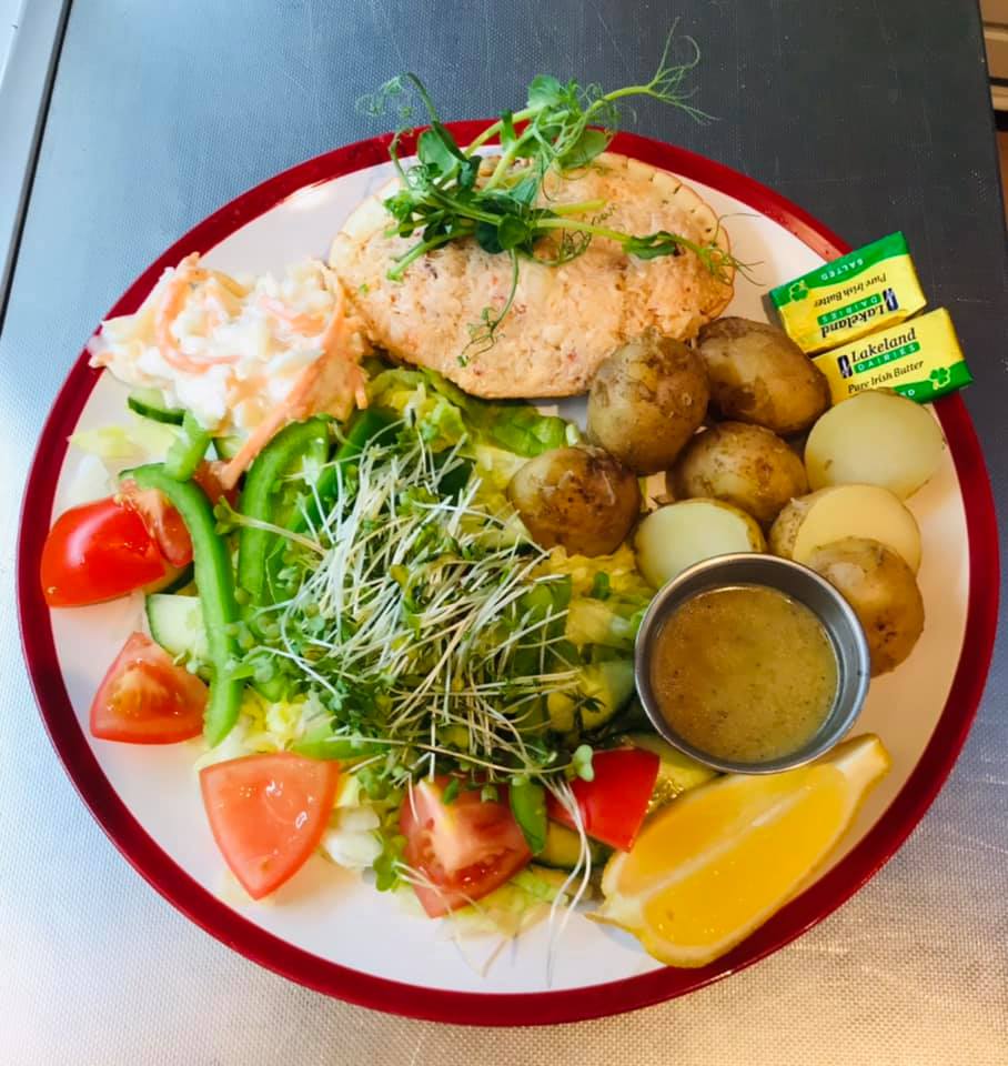 Dressed crab salad with new... - Winkles Riverside Restaurant