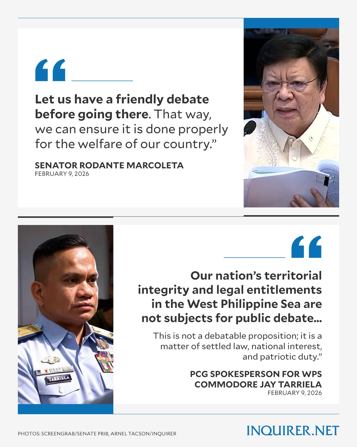 INQUIRER.net - FRIENDLY DEBATE ON WPS? Senator Rodante Marcoleta ...