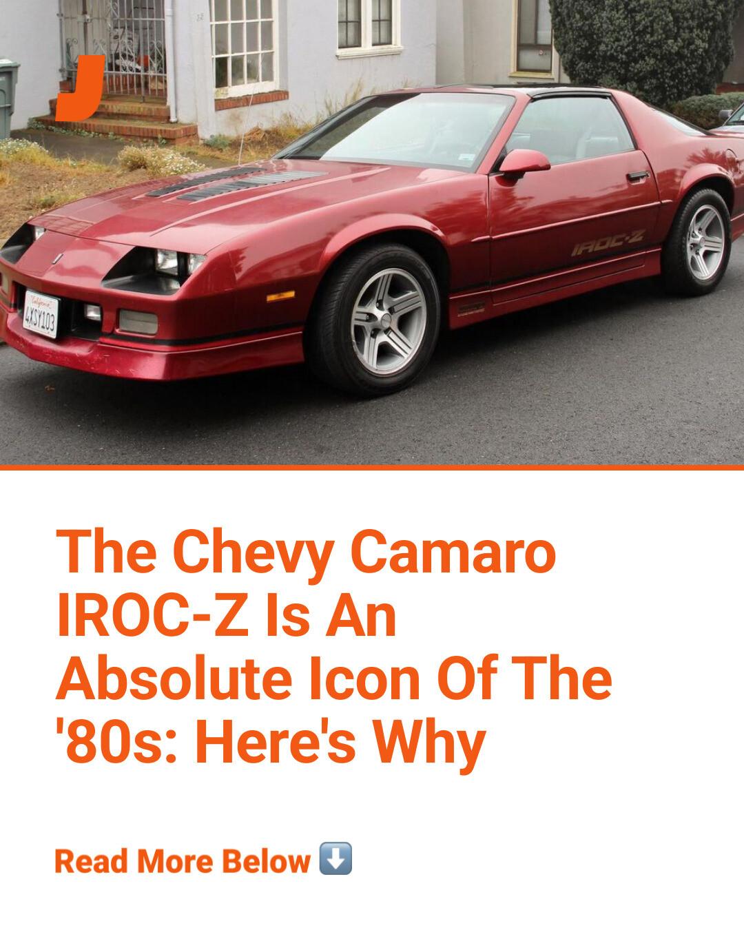 An icon of the 1980s, the '85 Chevrolet Camaro IROC-Z featured V8