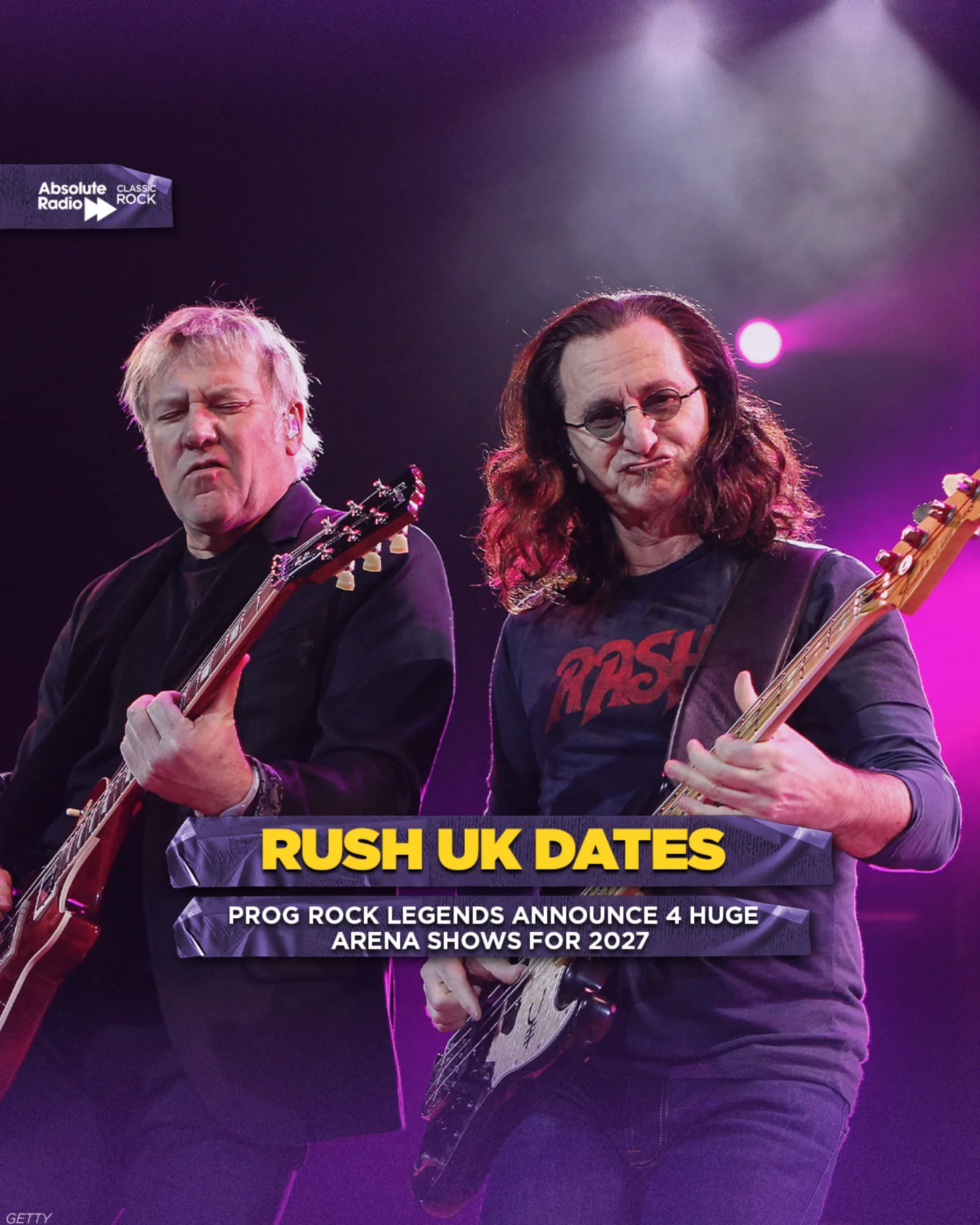 Absolute - Rock legends Rush have announced a March 2027 UK arena tour ...