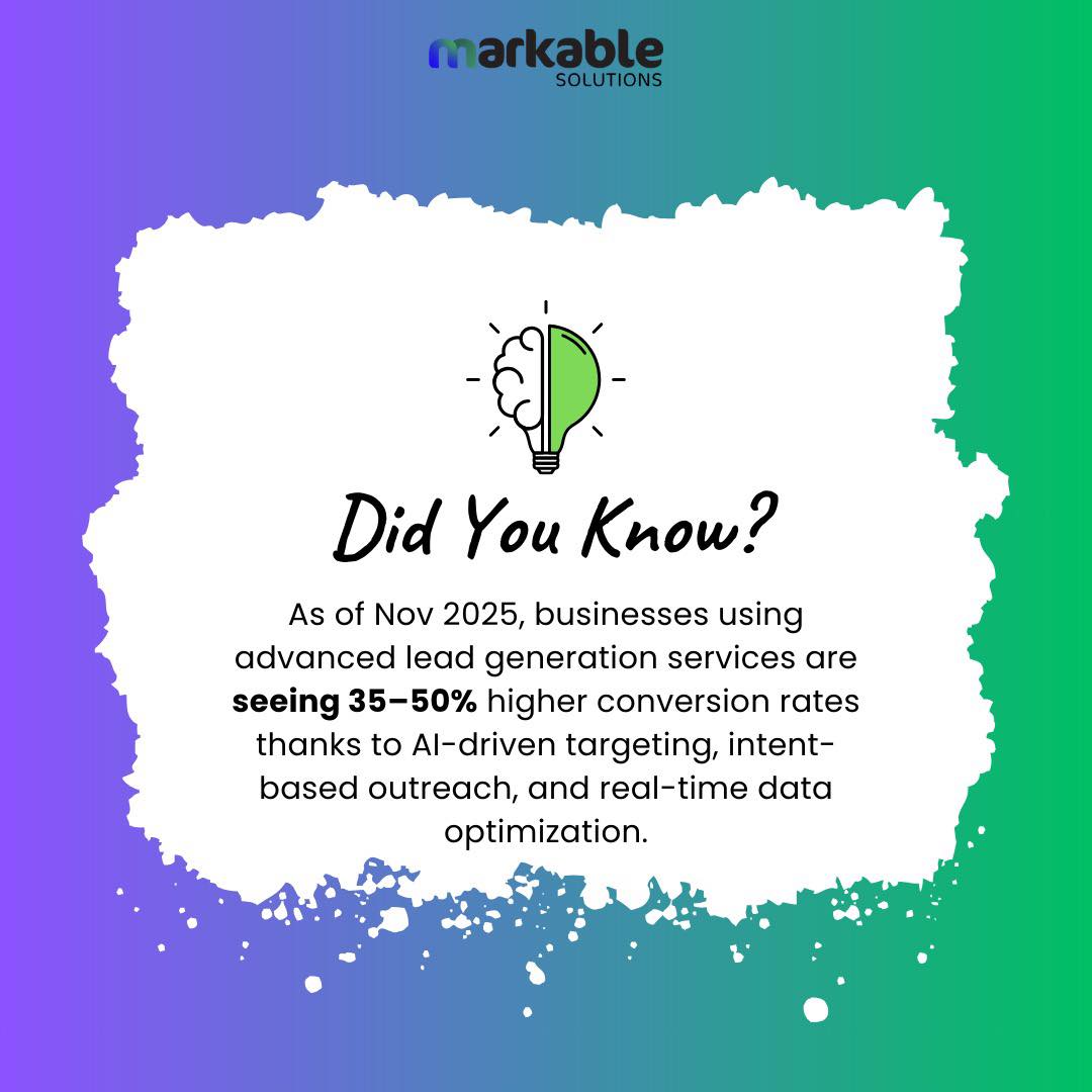 Markable - Did You Know? As of Nov 2025, companies using modern Lead ...