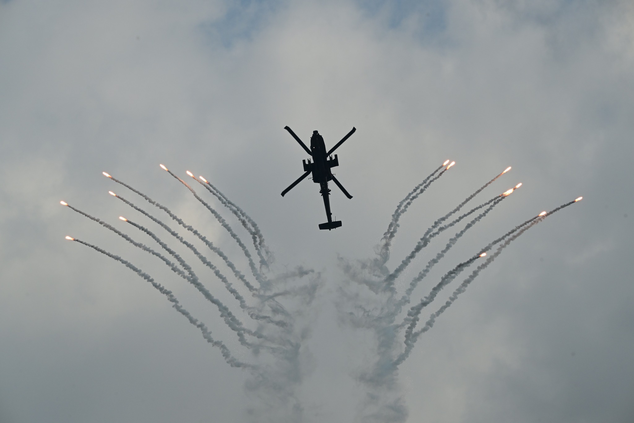Ministry - The AH-64D Apache attack helicopter performing an aerial ...