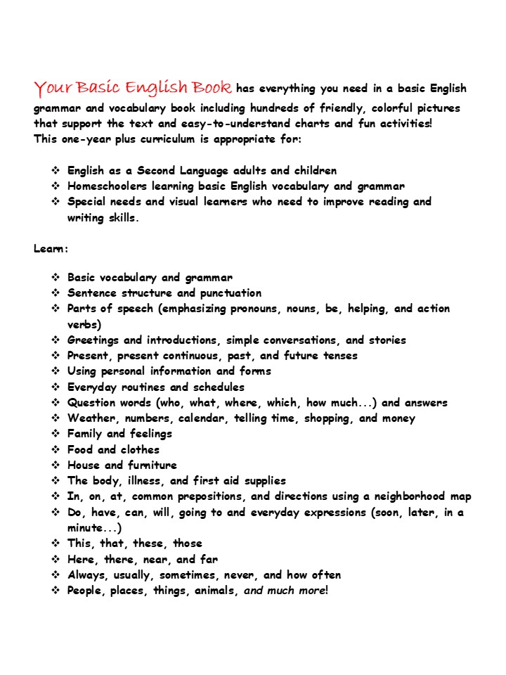 Your Basic English Book